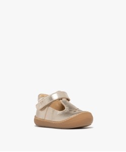 Chaussures premiers pas bébé fille en cuir vernis uni et à scratch - NA![MISSING]